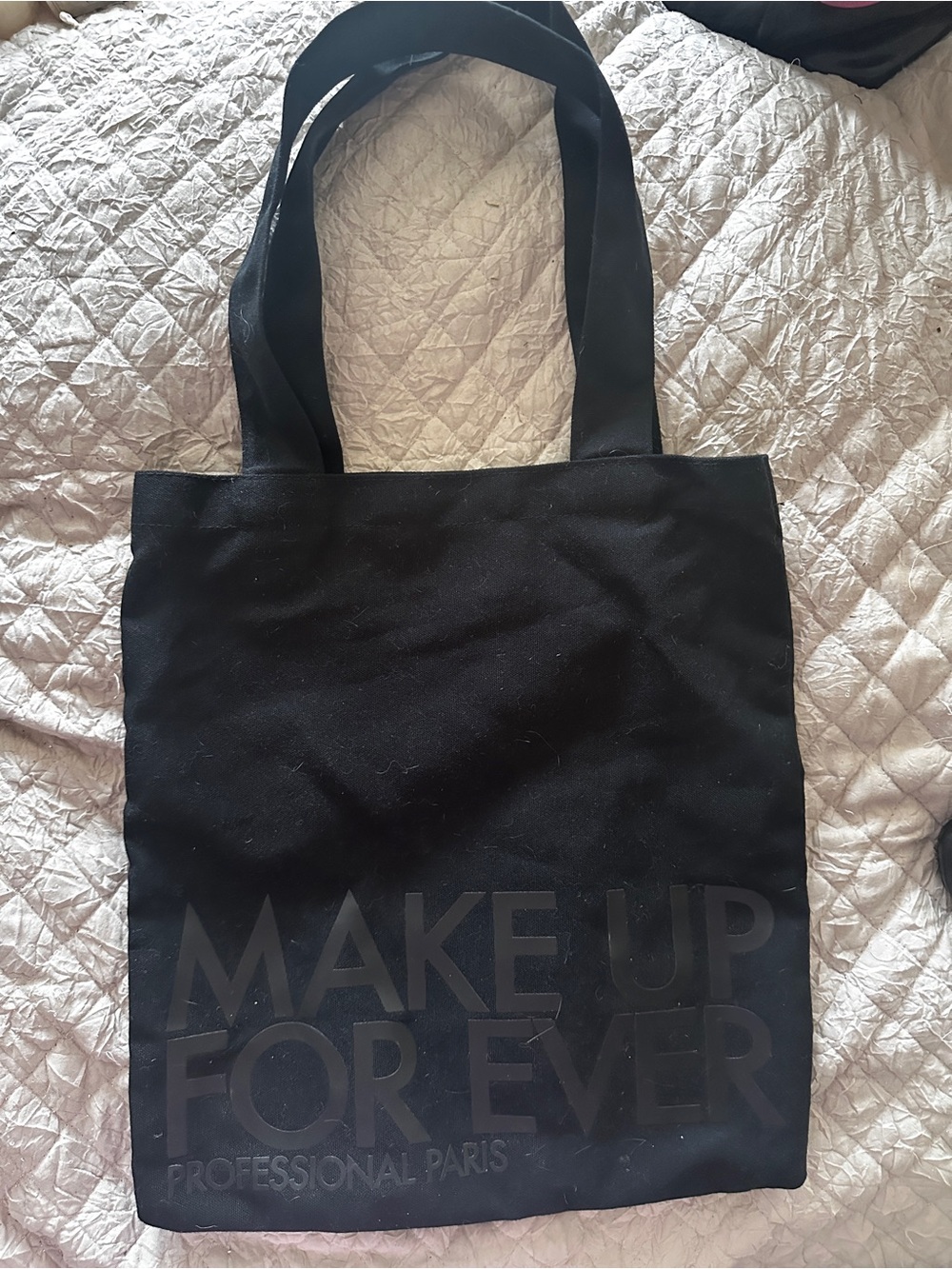 Makeup Forever Black Canvas Logo Tote
